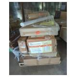 Outdoor Shower Stall/Navy Blue Chaise Lounge