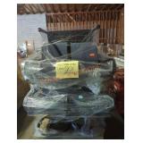 Patio Dining Set Black/Blue