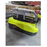 Ryobi 18v 4 ah battery and charger