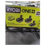 Ryobi 18v lithium high performance starter kit