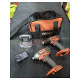 Ridgid 18V 1/2" Drill Driver And 1/4" HEX IMPACT