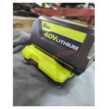 Ryobi 40v 6 ah battery and charger