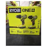 Ryobi 18v 2-Tool Combo Kit 1/2" DRILL DRIVER 1/4"
