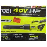 Ryobi 40v cordless jet fan blower