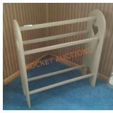 Cute Wooden Blanket Rack with Heart Cut Out