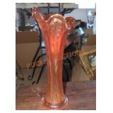 Ruffled Carnival Glass Vase