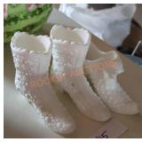 Fenton Milk Glass Boots - Qty 3