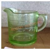 Vintage Uranium Glass Measuring Cup