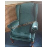 Green Crushed Velvet Arm Chair