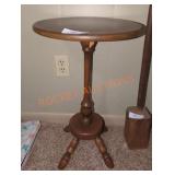 Small Round Wood Side Table