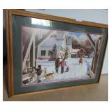 Framed Winter Scene Art Print