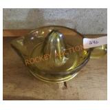 Vintage Amber Depression Glass Juicer