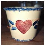 Small Spongeware Pottery Crock