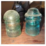 Green & Blue Glass Insulators