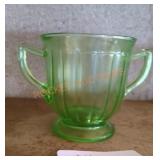 Vintage Uranium Glass Handled Cup