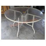 Glass Top Outdoor Table
