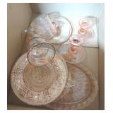 Pink Depression Glass Lot