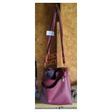 Red Faux Leather Purse