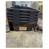 5 black HDX 14 gal totes no lids