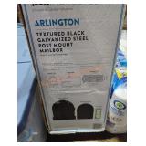 Arlington black galvanized black steel mailbox