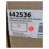 30" Single Bowl Undermount Sink Metallic Grey