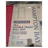 18" Double Trash Pull Out Cabinet Assembly