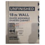 18" Wall Cabinet Unfinished Assembly Required