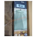 9 ft auto tilt umbrella aloe green