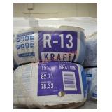 1 roll r13 15" wide insulation 62.7