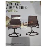 2 outdoor swivel chairs