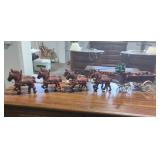 Vintage Cast iron Clydesdale Beer Wagon Horse