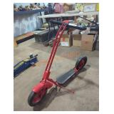 Vintage Red Metal Scooter