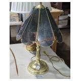 Etched Glass Panel Shade Table Lamp