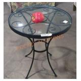 Small Glass Top Outdoor Side Table