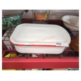 Vintage White Enamel Ware Pan