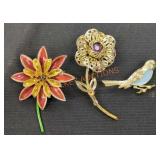 Ornate Brooches - Qty 3