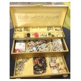 Vintage Jewelry Box with Contents