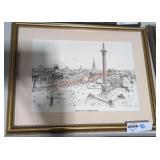 Nelsons Column in Trafalgar Square Framed Print