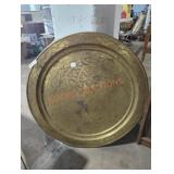 32"W Ornate Brass Tray