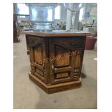 Vintage Hexagonal Side Table 24"W ï¿½ 20"H