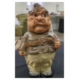 Vintage Chalkware Drill Sargent Coin Bank