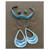 Turquoise Chip Jewelry Pieces