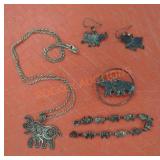Sterling Stamped Vintage Elephant Jewelry