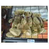 Brown Button Boyds Bears Qty-3