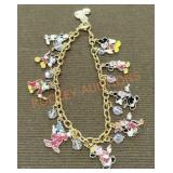 Disney Mickey Gold Toned Charm Bracelet