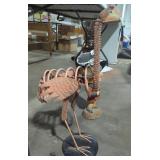 Metal Flamingo Statue