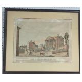"The Government House" Antique Lithograph Print