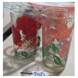 Floral Peanut Butter Glasses - Qty 4