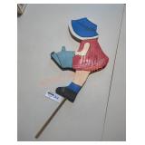 Young Girl Handmade Garden Stake Decor