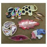 Misc. Brooch Lot Qty-8